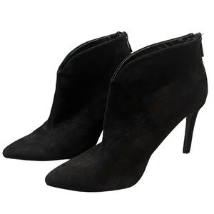 Greatonu Women's High Heel Boots Sexy Stiletto V Shape Pointy Toe Ankle Booties